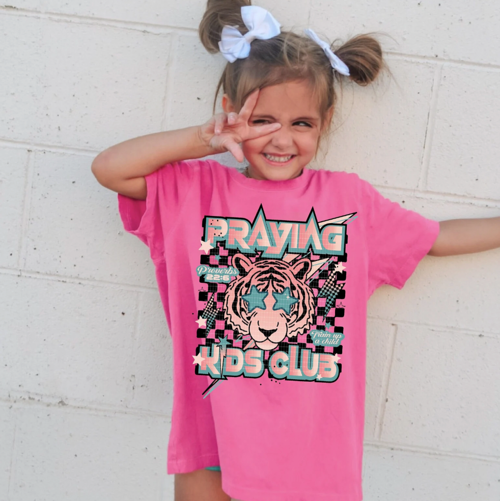 praying kids club kids tee