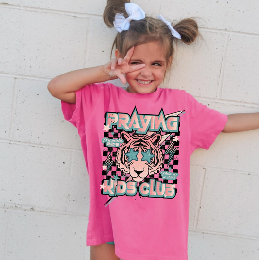 praying kids club kids tee